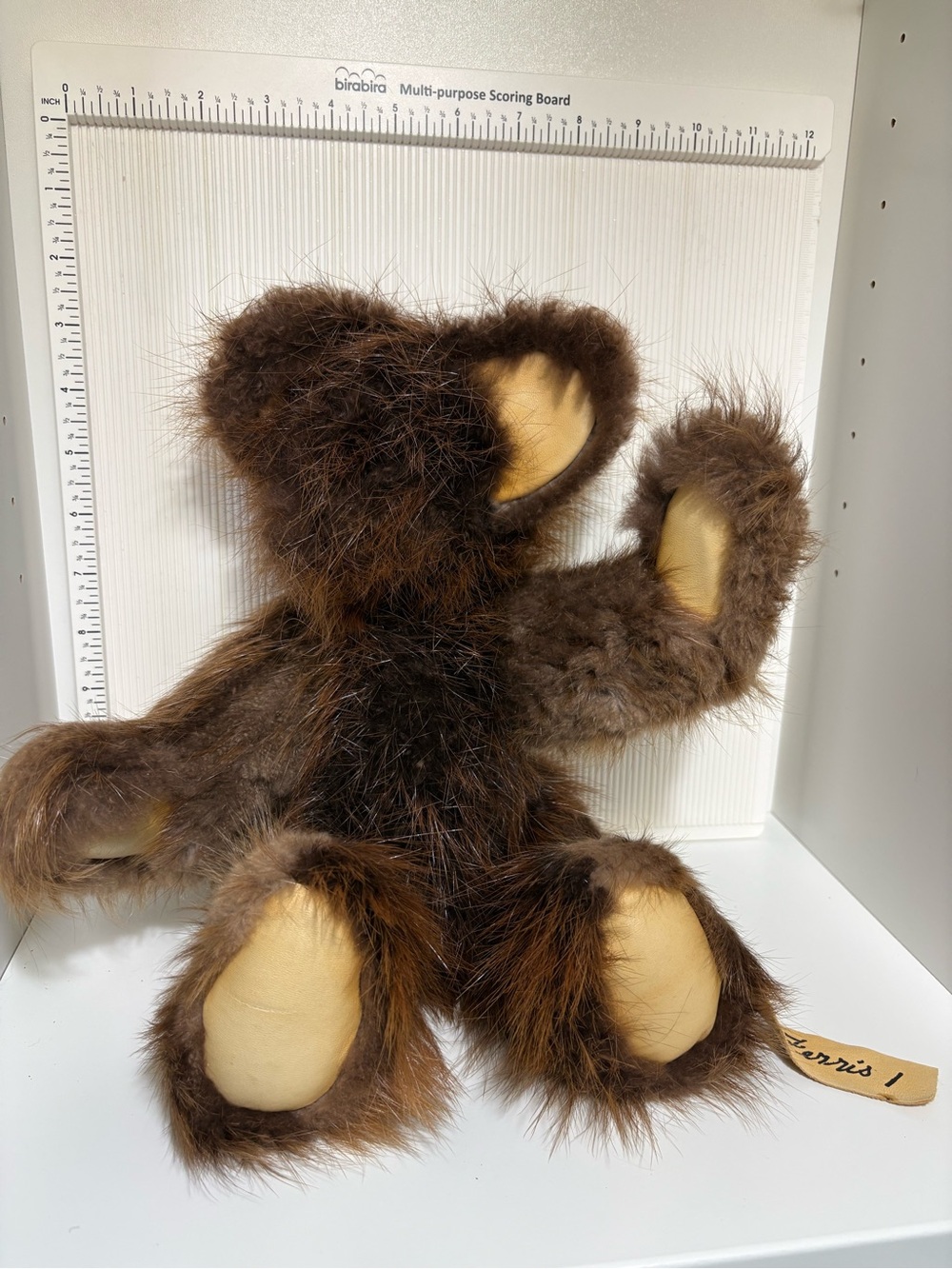 Vintage handmade Ewok bear by Richard Ferris, 2000, real hair